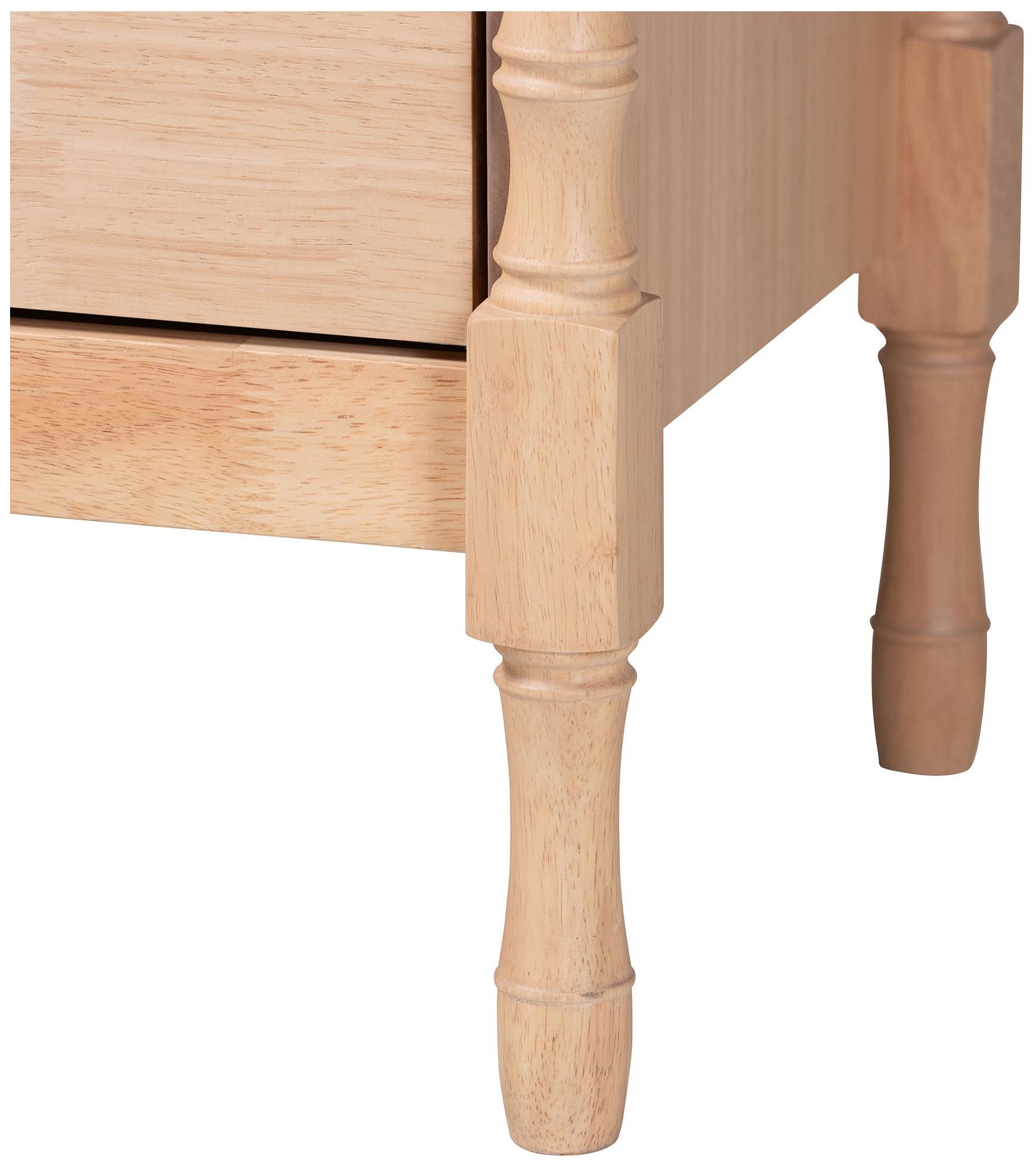 Baxton Studio Laurent Dresser - 6-Drawer Bedroom Organizer with Turned Legs