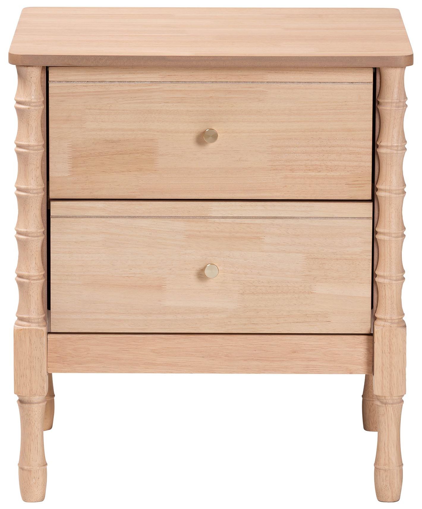 Image 4 Baxton Studio Laurent Nightstand - 2-Drawer Bedside Table more views