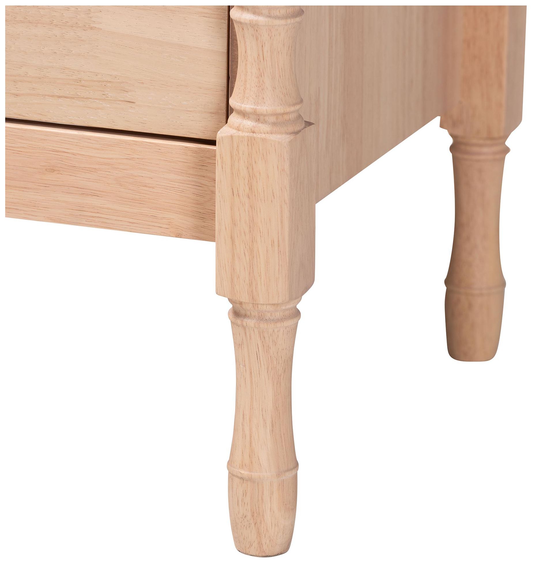 Image 7 Baxton Studio Laurent Nightstand - 2-Drawer Bedside Table more views