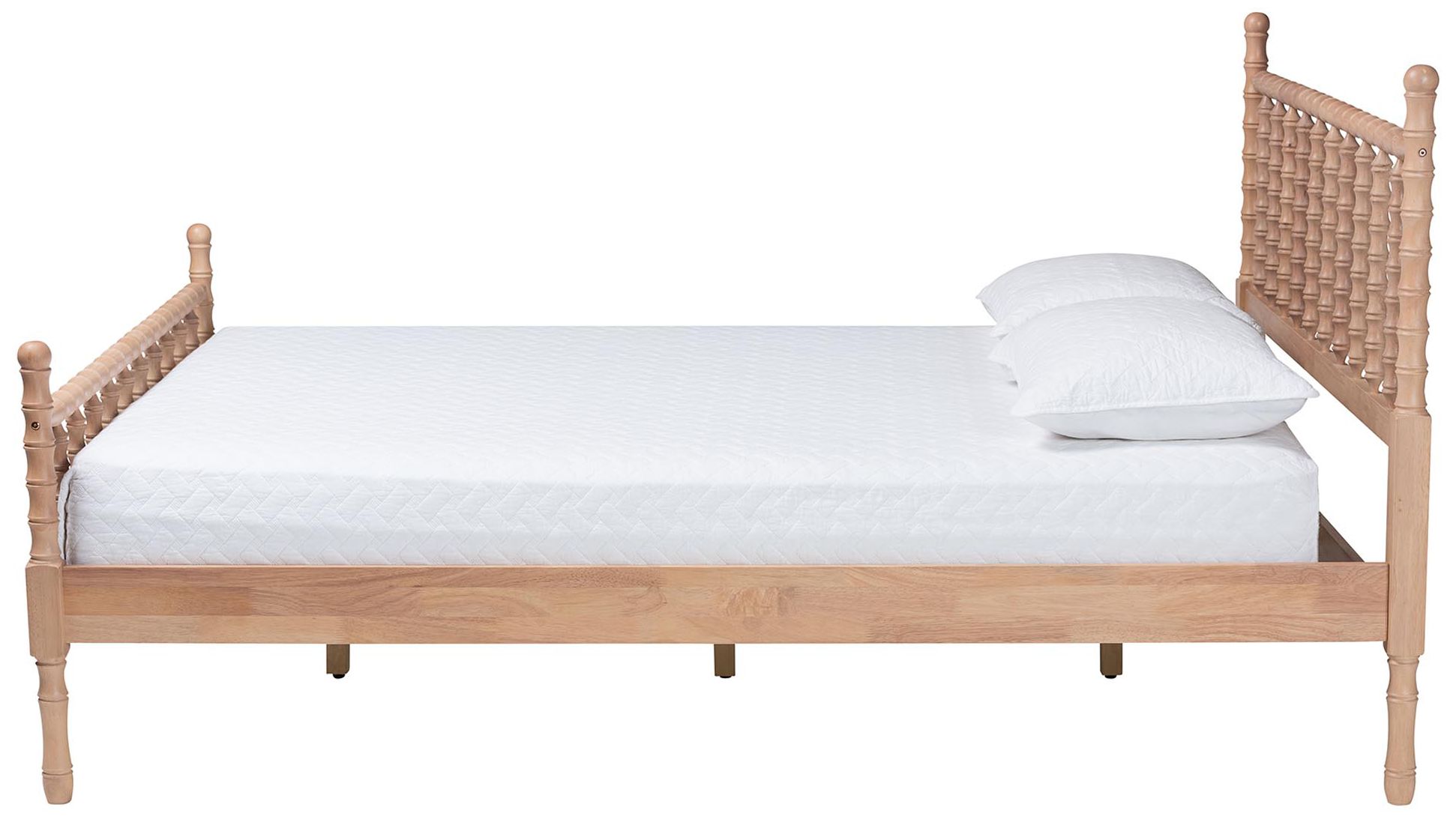 Image 3 Baxton Studio Laurent Platform Bed - Spindle Bed Frame, Queen more views