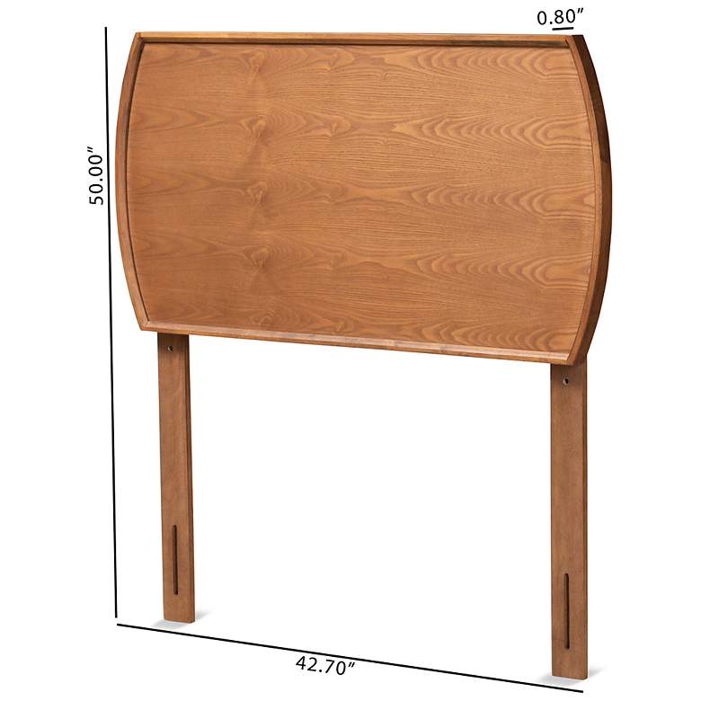 Image 6 Baxton Studio Laurien Mid-Century Walnut Finished Wood Twin Size Headboard more views