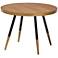 Baxton Studio Lauro 24" Wide Walnut Wood Round Coffee Table