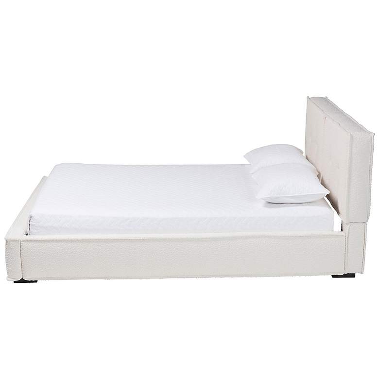 Image 4 Baxton Studio Laverick Modern Cream Boucle Queen Platform Bed more views