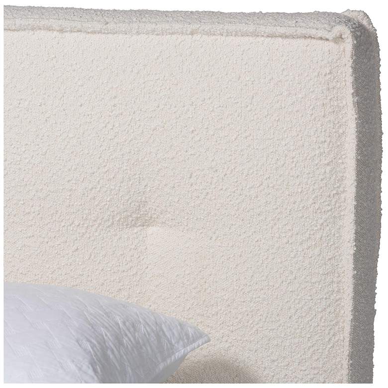 Image 6 Baxton Studio Laverick Modern Cream Boucle Queen Platform Bed more views