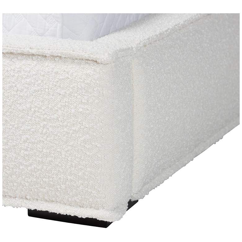Image 7 Baxton Studio Laverick Modern Cream Boucle Queen Platform Bed more views