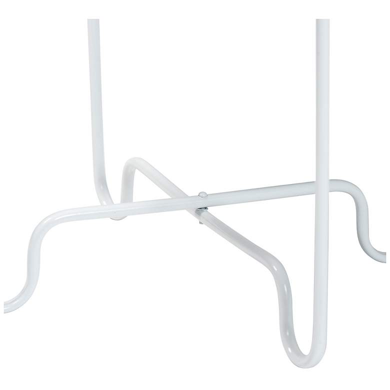Image 6 Baxton Studio Laverne White Metal Side Table with Scalloped Tray Top more views