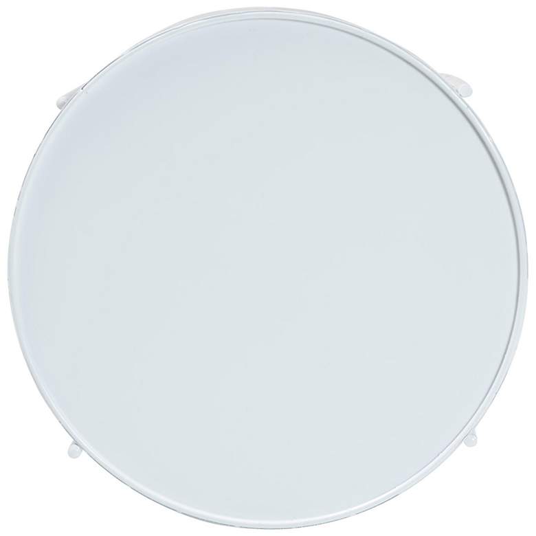 Image 7 Baxton Studio Laverne White Metal Side Table with Scalloped Tray Top more views