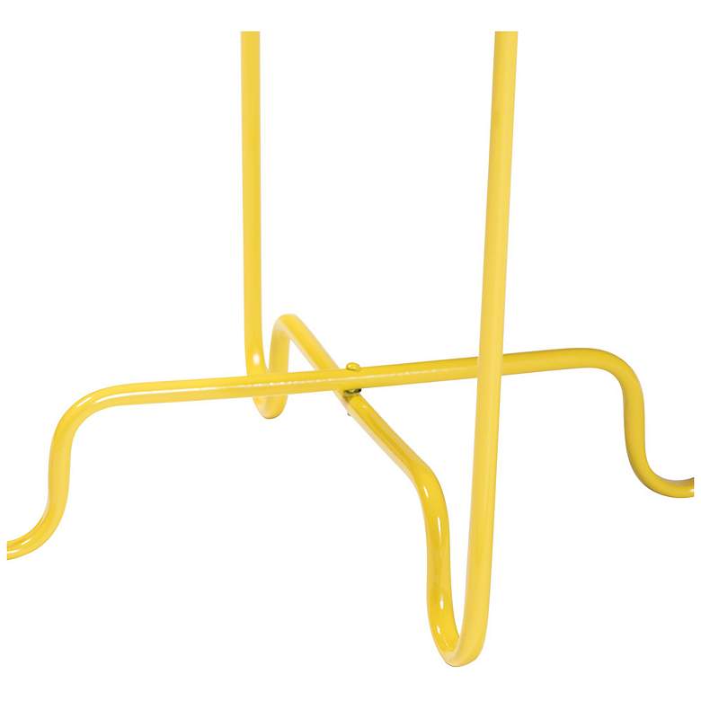 Image 6 Baxton Studio Laverne Yellow Metal Side Table with Scalloped Tray Top more views