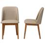 5_Baxton Studio Lavin "Walnut" Light Brown/Beige Faux Leather Dining Chair more views