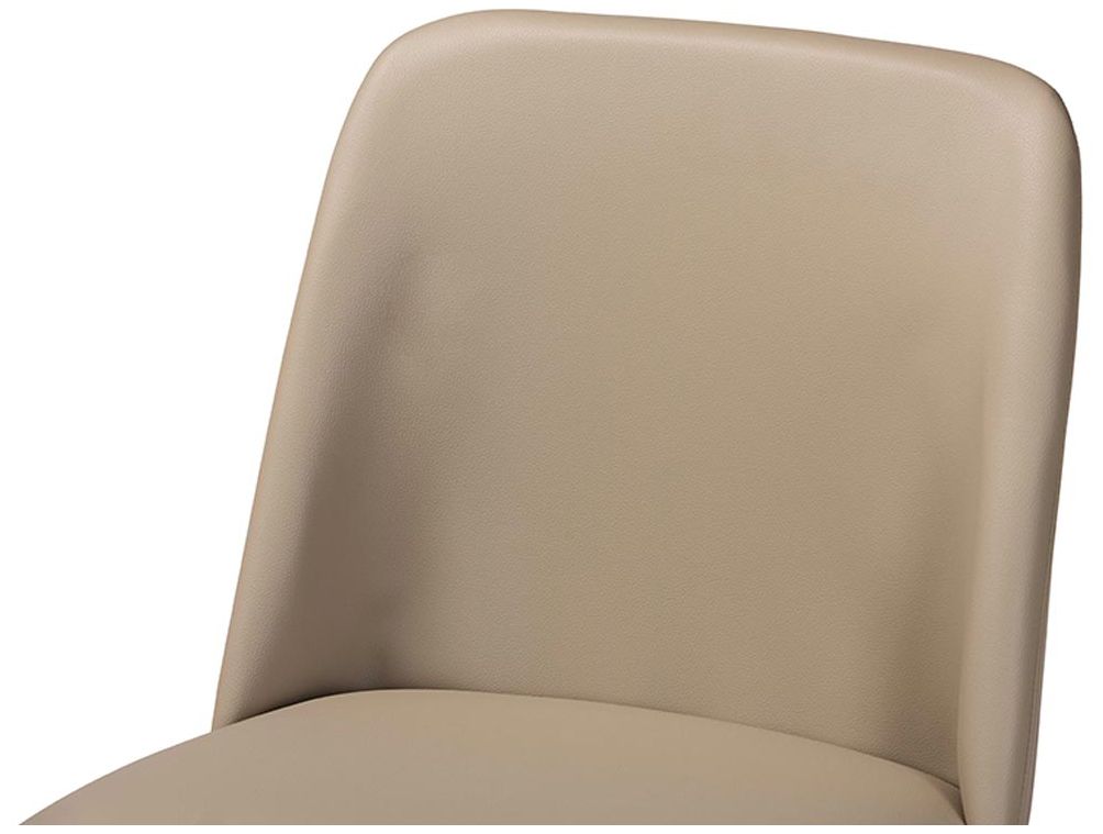 Image 7 Baxton Studio Lavin "Walnut" Light Brown/Beige Faux Leather Dining Chair more views