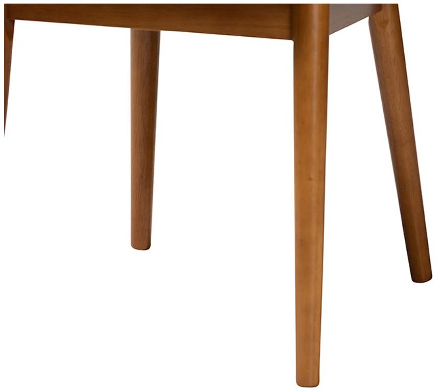 Baxton Studio Lavin "Walnut" Light Brown/Beige Faux Leather Dining Chair