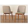 Baxton Studio Lavin "Walnut" Light Brown/Beige Faux Leather Dining Chair