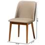 Baxton Studio Lavin "Walnut" Light Brown/Beige Faux Leather Dining Chair