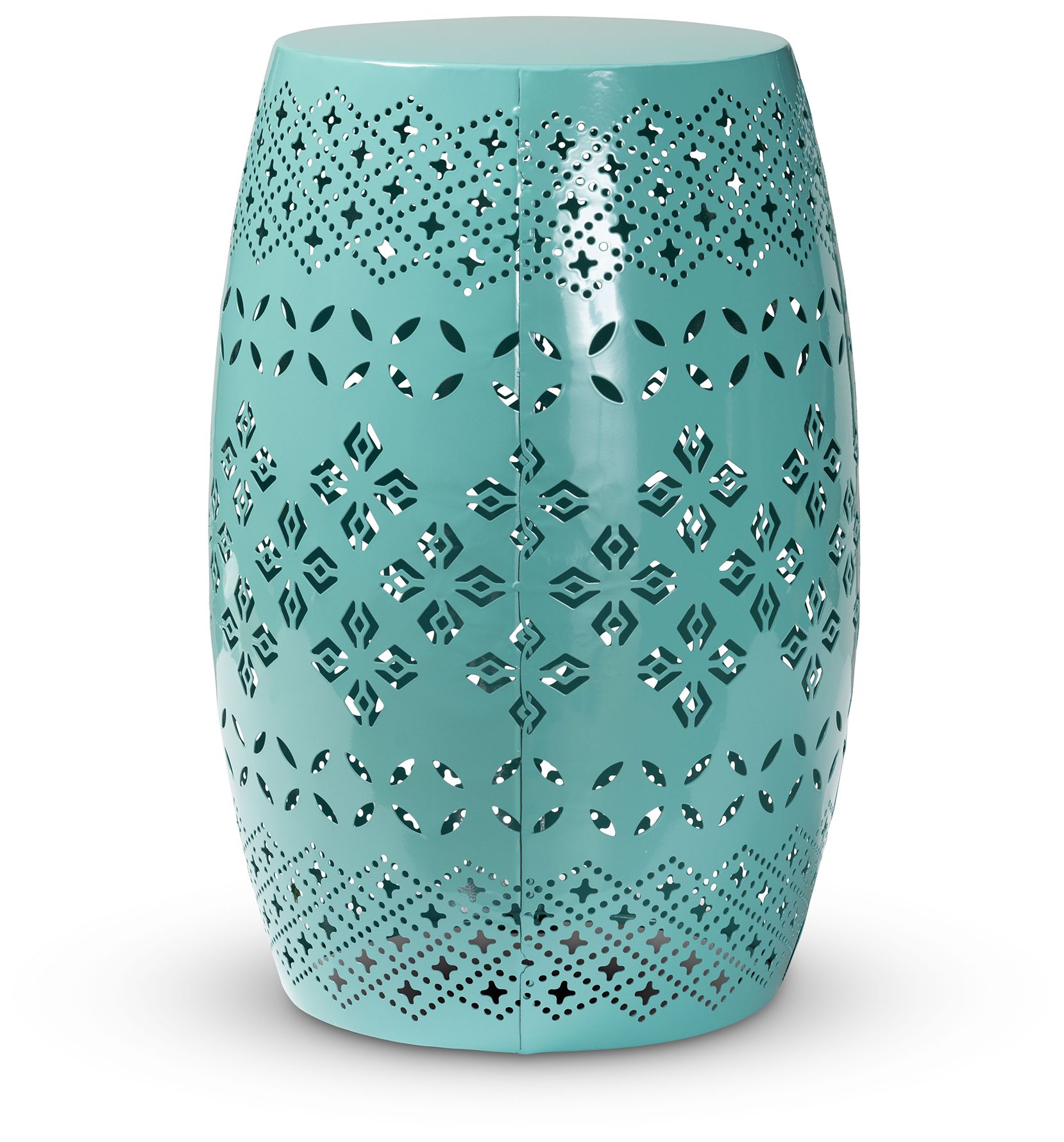 Image 2 Baxton Studio Lavinia Teal Finished Metal Outdoor Side Table