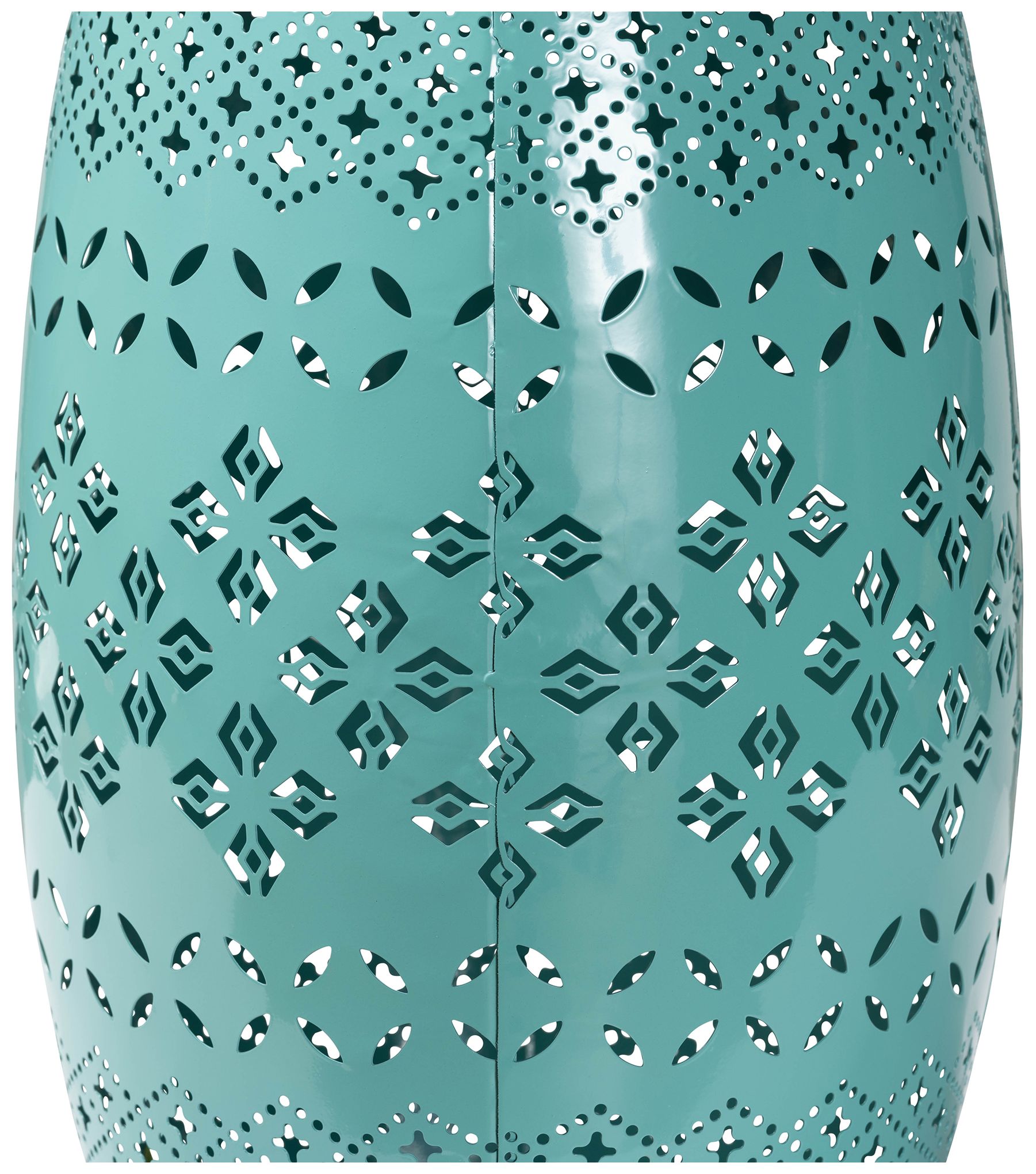 Image 3 Baxton Studio Lavinia Teal Finished Metal Outdoor Side Table more views