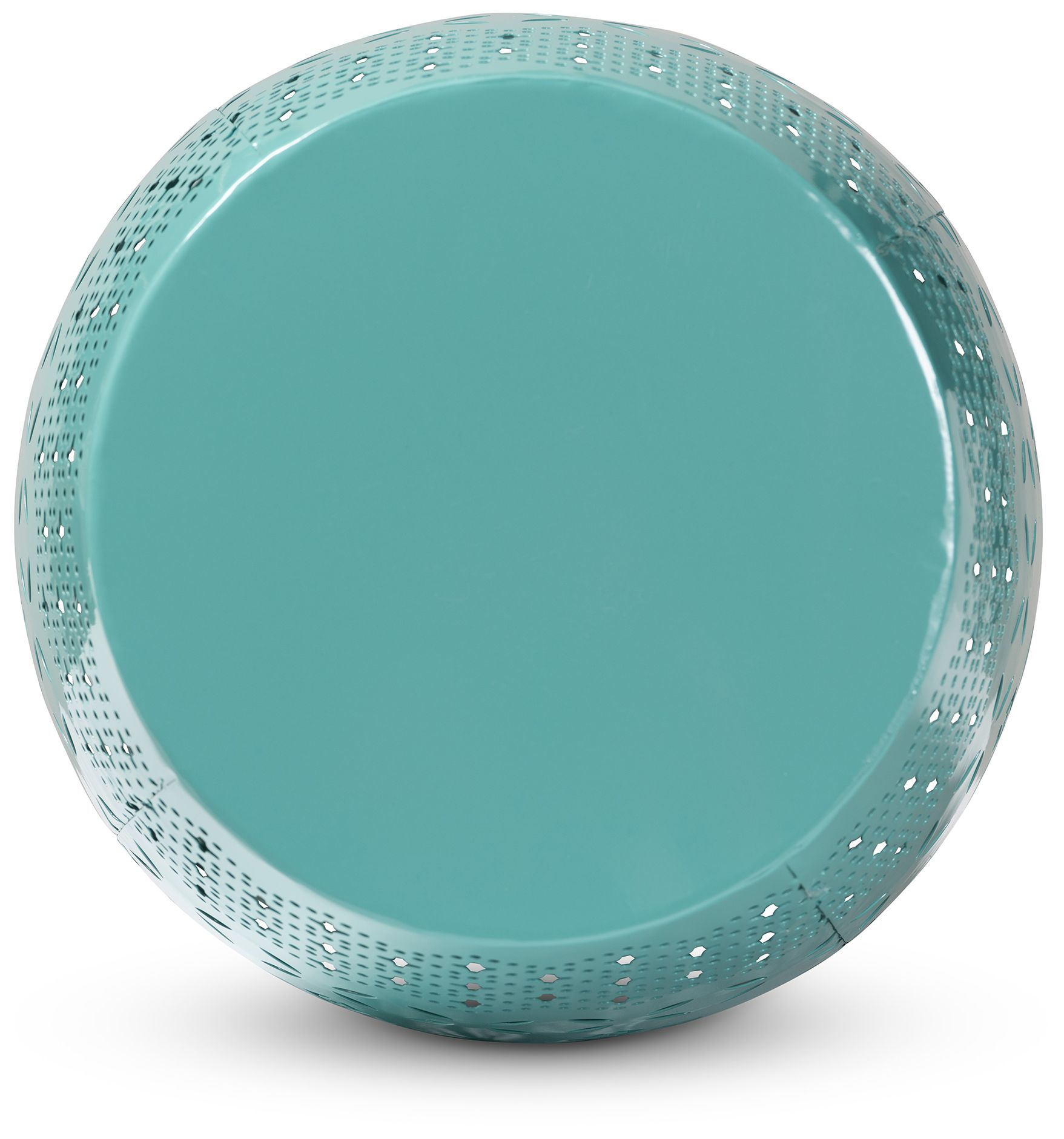 Image 4 Baxton Studio Lavinia Teal Finished Metal Outdoor Side Table more views