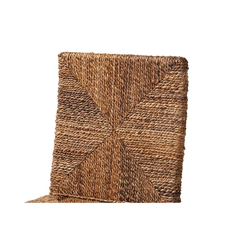 Image 3 Baxton Studio Laymi Dark Brown Mahogany Wood and Seagrass Counter Stool more views