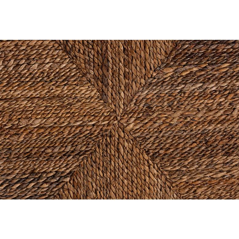 Image 5 Baxton Studio Laymi Dark Brown Mahogany Wood and Seagrass Counter Stool more views