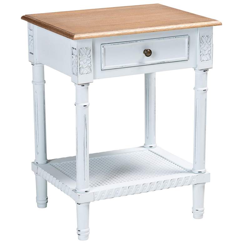 Image 1 Baxton Studio Legran Two Tone 1 Drawer End Table