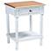 Baxton Studio Legran Two Tone 1 Drawer End Table