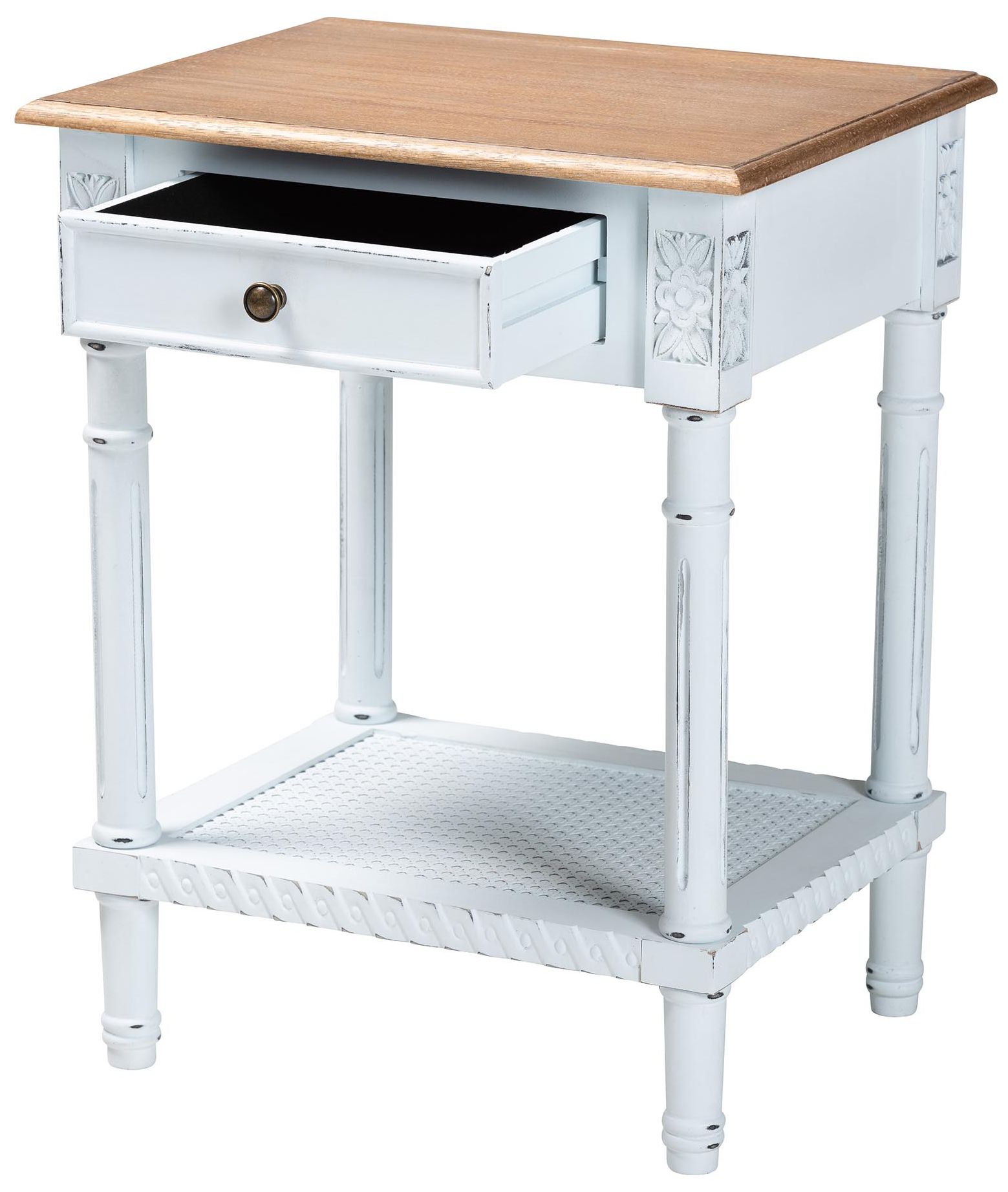 Image 3 Baxton Studio Legran Two Tone 1 Drawer End Table more views