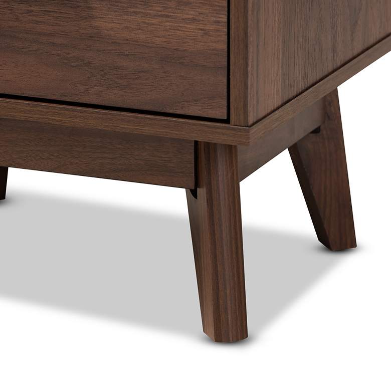 Image 7 Baxton Studio Lena 17 inch Wide Walnut Brown 1-Drawer Nightstand more views