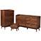 Baxton Studio Lena Walnut Brown Wood 3-Piece Storage Set