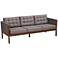 Baxton Studio Lenne 75"W Gray and Walnut Brown Tufted Sofa