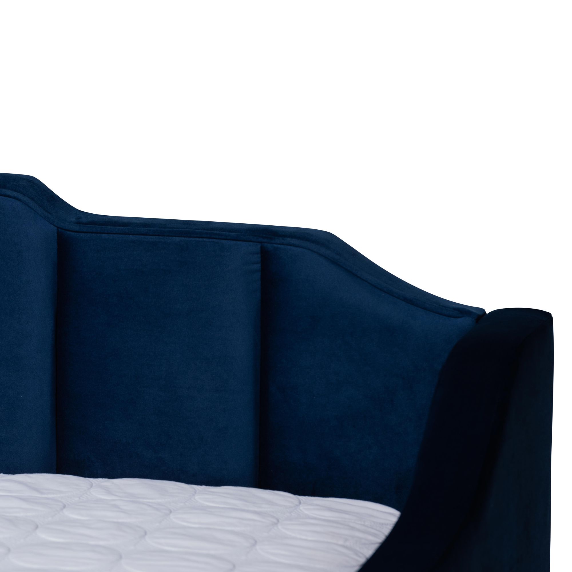 Image 3 Baxton Studio Lennon Full Size Navy Blue Daybed with Trundle more views