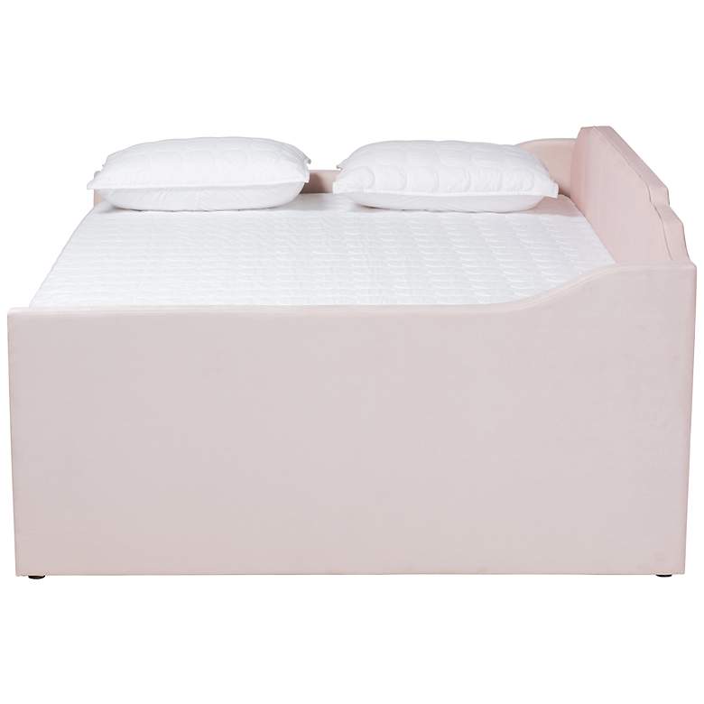 Image 5 Baxton Studio Lennon Full Size Pink Daybed with Trundle more views
