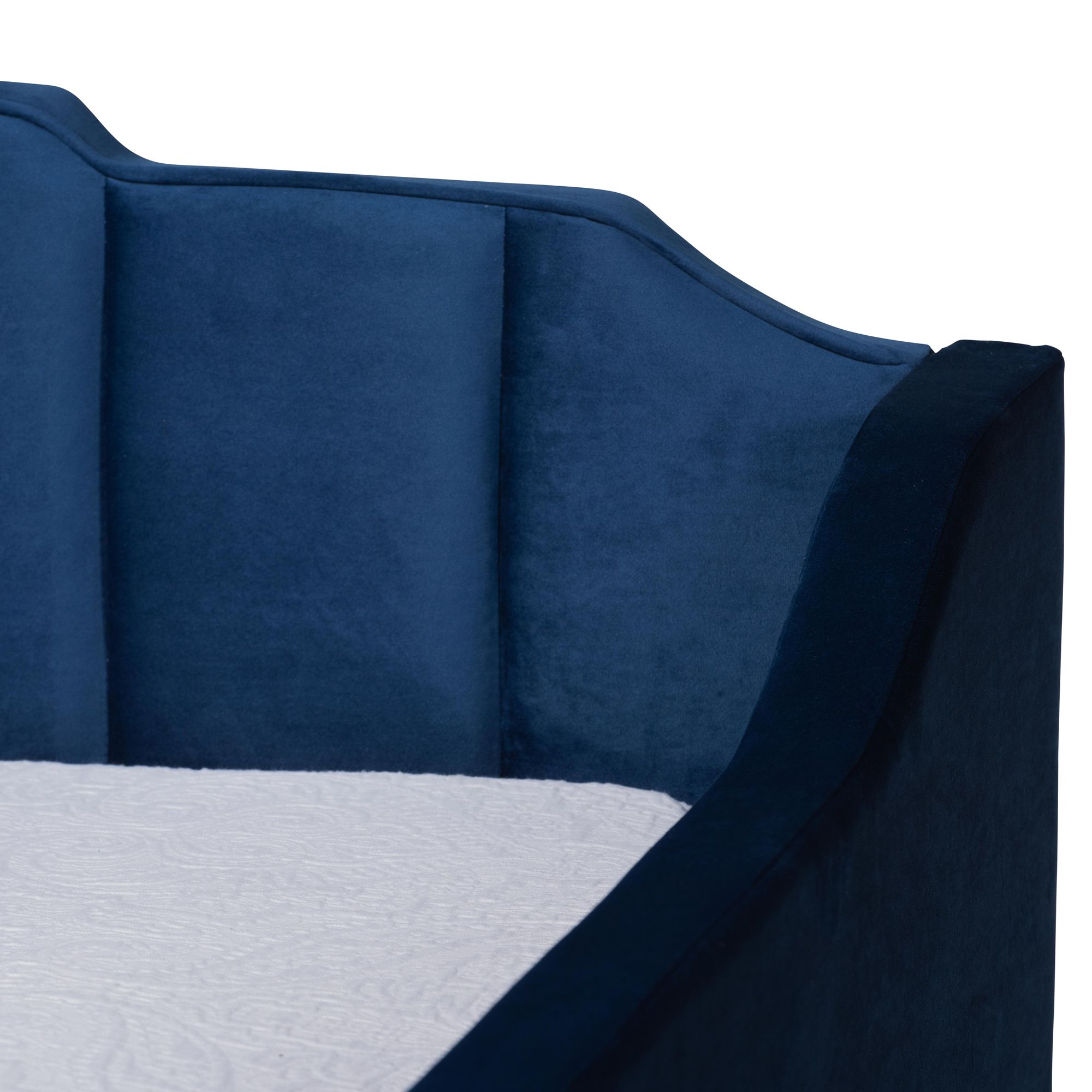 Image 3 Baxton Studio Lennon Twin Size Navy Blue Daybed with Trundle more views