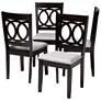 Baxton Studio Lenoir Gray Fabric Upholstered Wood Dining Chair