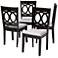 Baxton Studio Lenoir Gray Fabric Upholstered Wood Dining Chair