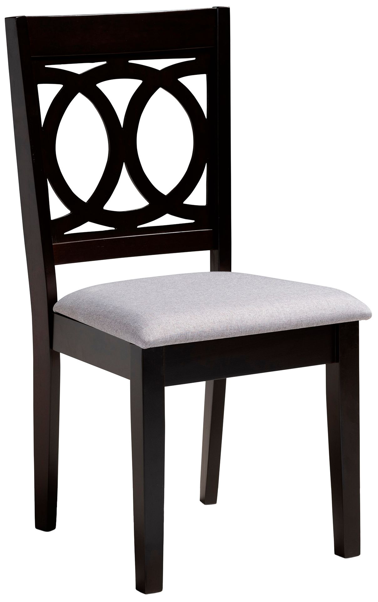 Image 3 Baxton Studio Lenoir Gray Fabric Upholstered Wood Dining Chair more views