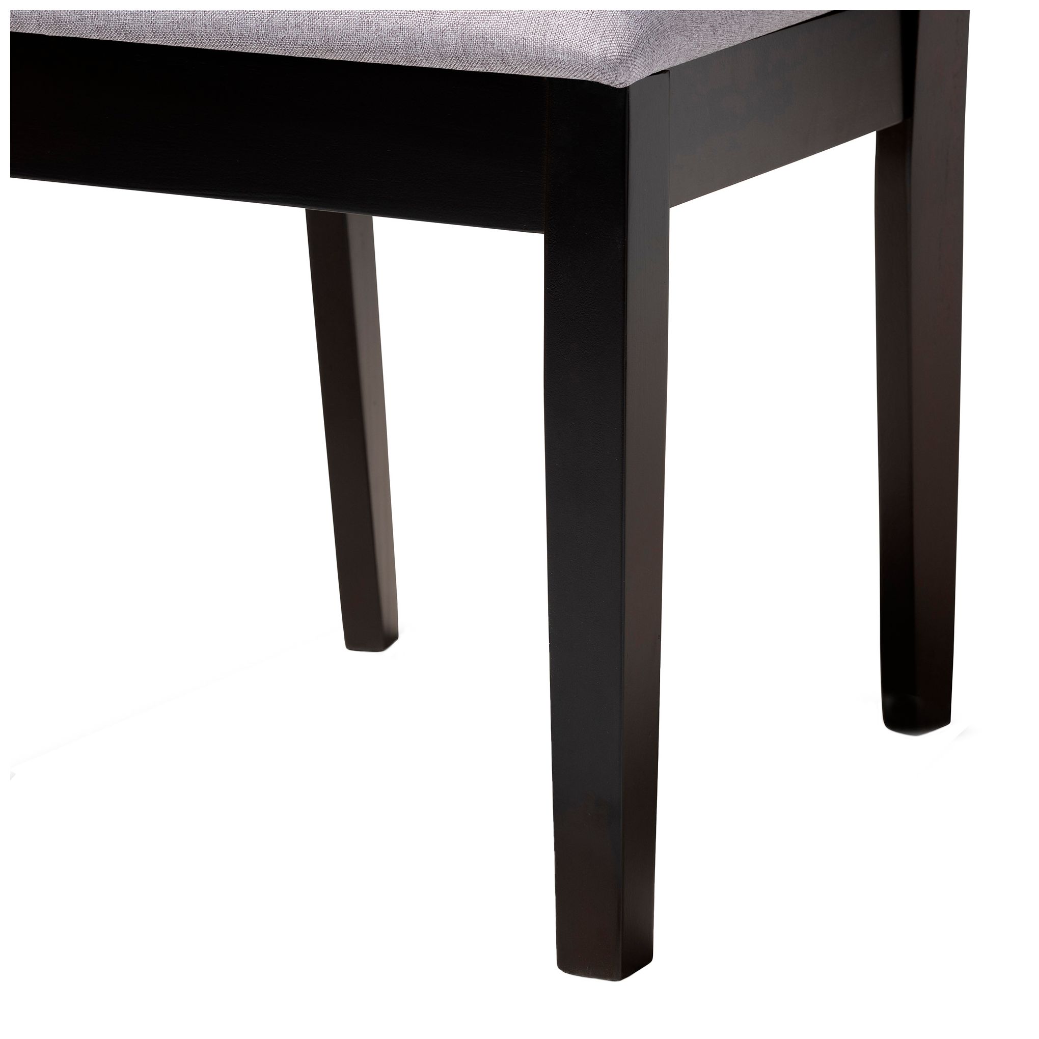 Image 5 Baxton Studio Lenoir Gray Fabric Upholstered Wood Dining Chair more views