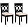 Baxton Studio Lenoir Sand Fabric Upholstered Wood 2-Piece Dining Chair Set