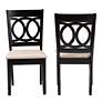 5_Baxton Studio Lenoir Sand Fabric Upholstered Wood 2-Piece Dining Chair Set more views