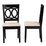 7_Baxton Studio Lenoir Sand Fabric Upholstered Wood 2-Piece Dining Chair Set more views