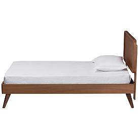 Image5 of Baxton Studio Leola Walnut Brown Twin Size Platform Bed more views