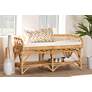 1_Baxton Studio Leryn Modern Bohemian Natural Brown Rattan Bench