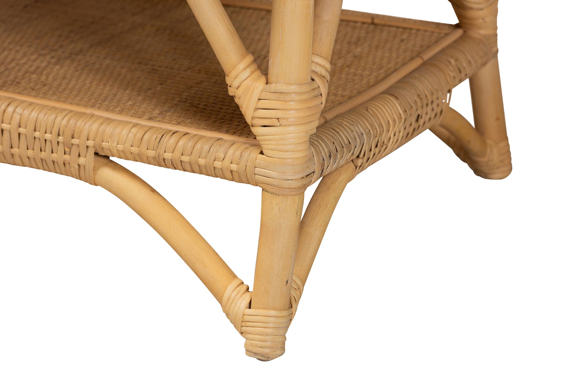 Image 6 Baxton Studio Leryn Modern Bohemian Natural Brown Rattan Bench more views