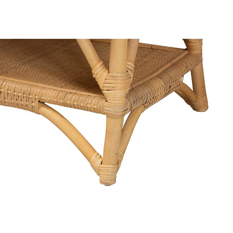 Image 6 Baxton Studio Leryn Modern Bohemian Natural Brown Rattan Bench more views