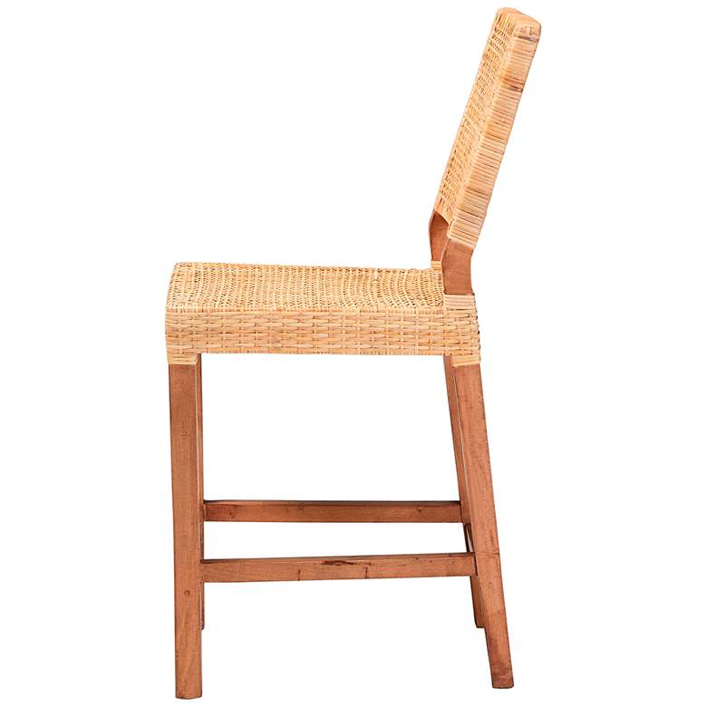 Image 6 Baxton Studio Lesia 24 1/2" Natural Brown Counter Stool more views