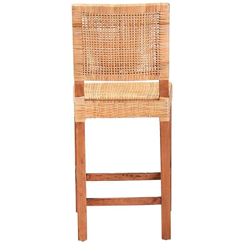 Image 7 Baxton Studio Lesia 24 1/2" Natural Brown Counter Stool more views