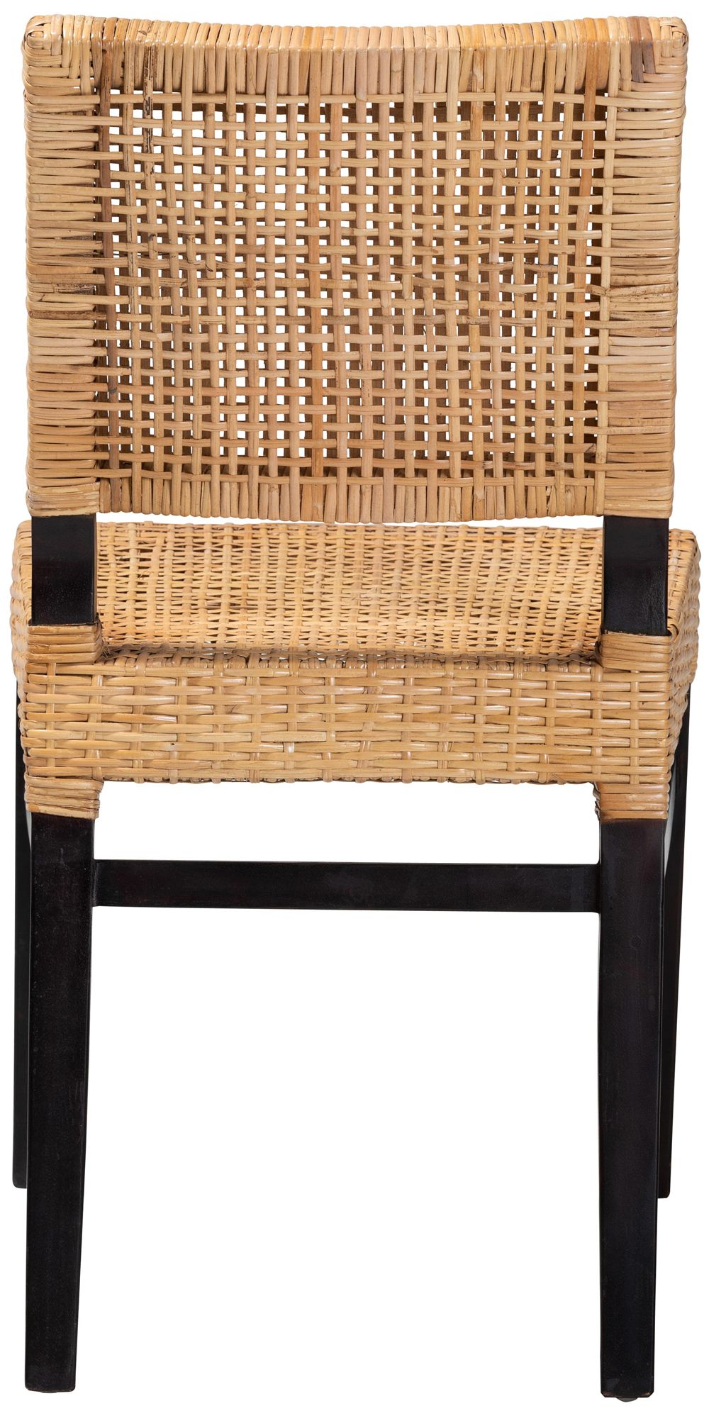 Baxton Studio Lesia Natural Brown Rattan Dining Chair
