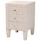 Baxton Studio Leyna Modern Beige Faux Shagreen 3 Drawer End Table