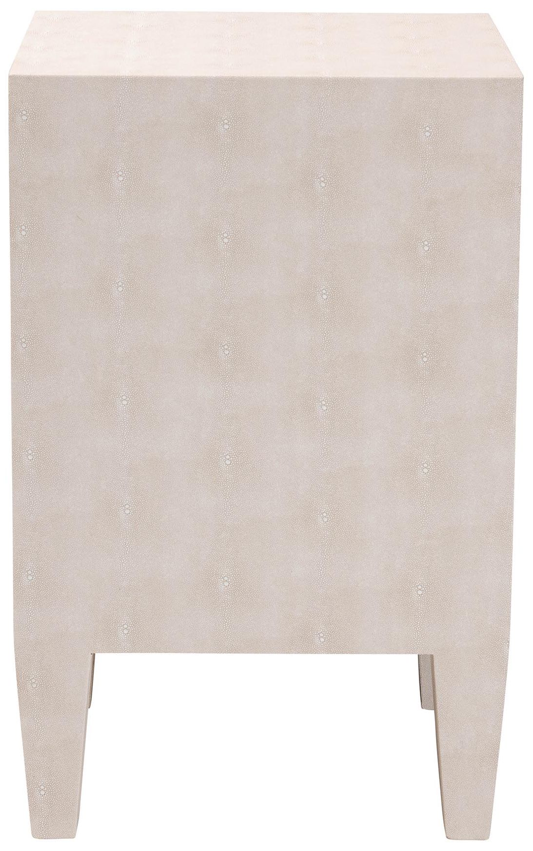 Image 6 Baxton Studio Leyna Modern Beige Faux Shagreen 3 Drawer End Table more views