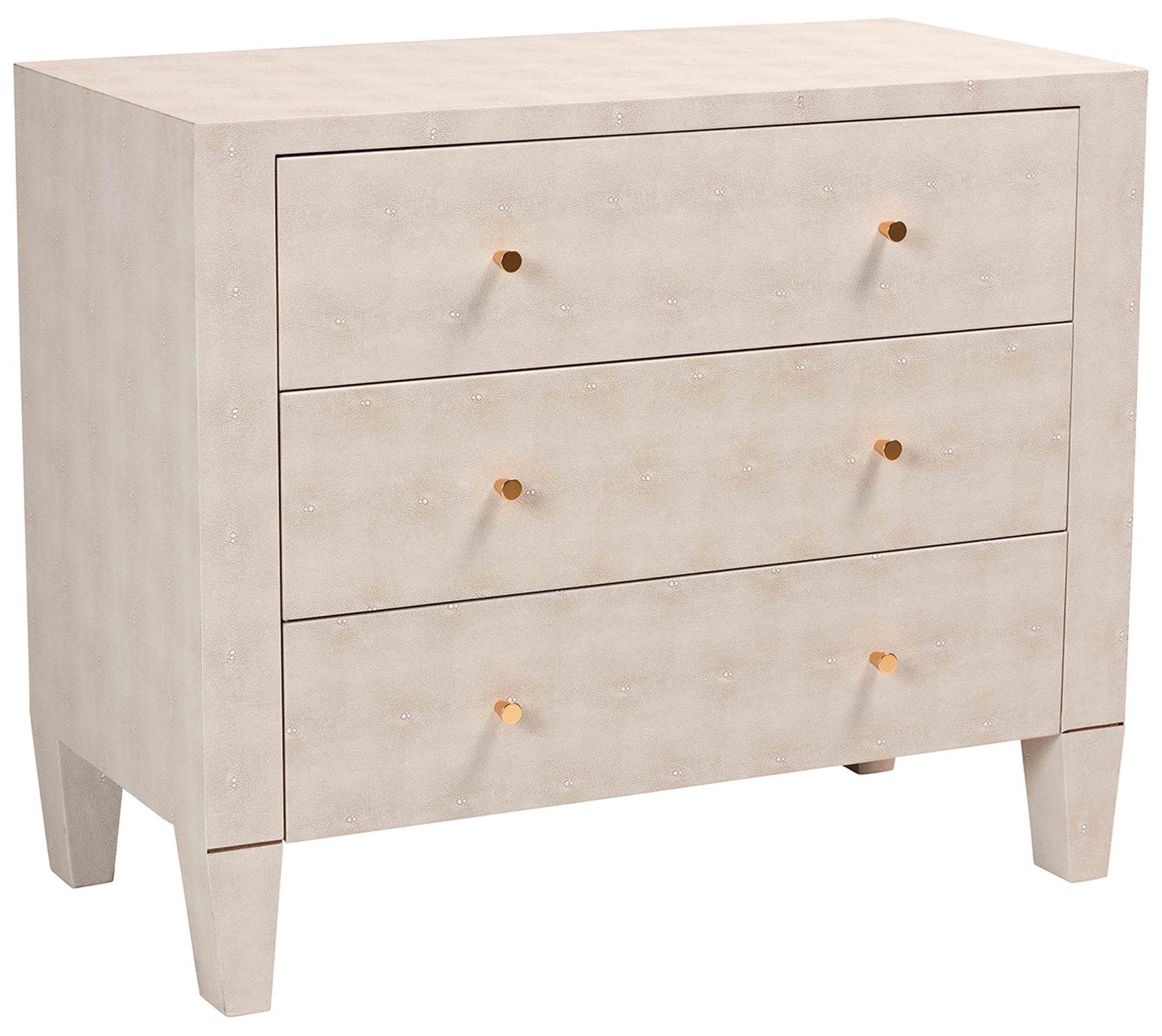Image 2 Baxton Studio Leyna Modern Beige Faux Shagreen 3 Drawer Storage Cabinet