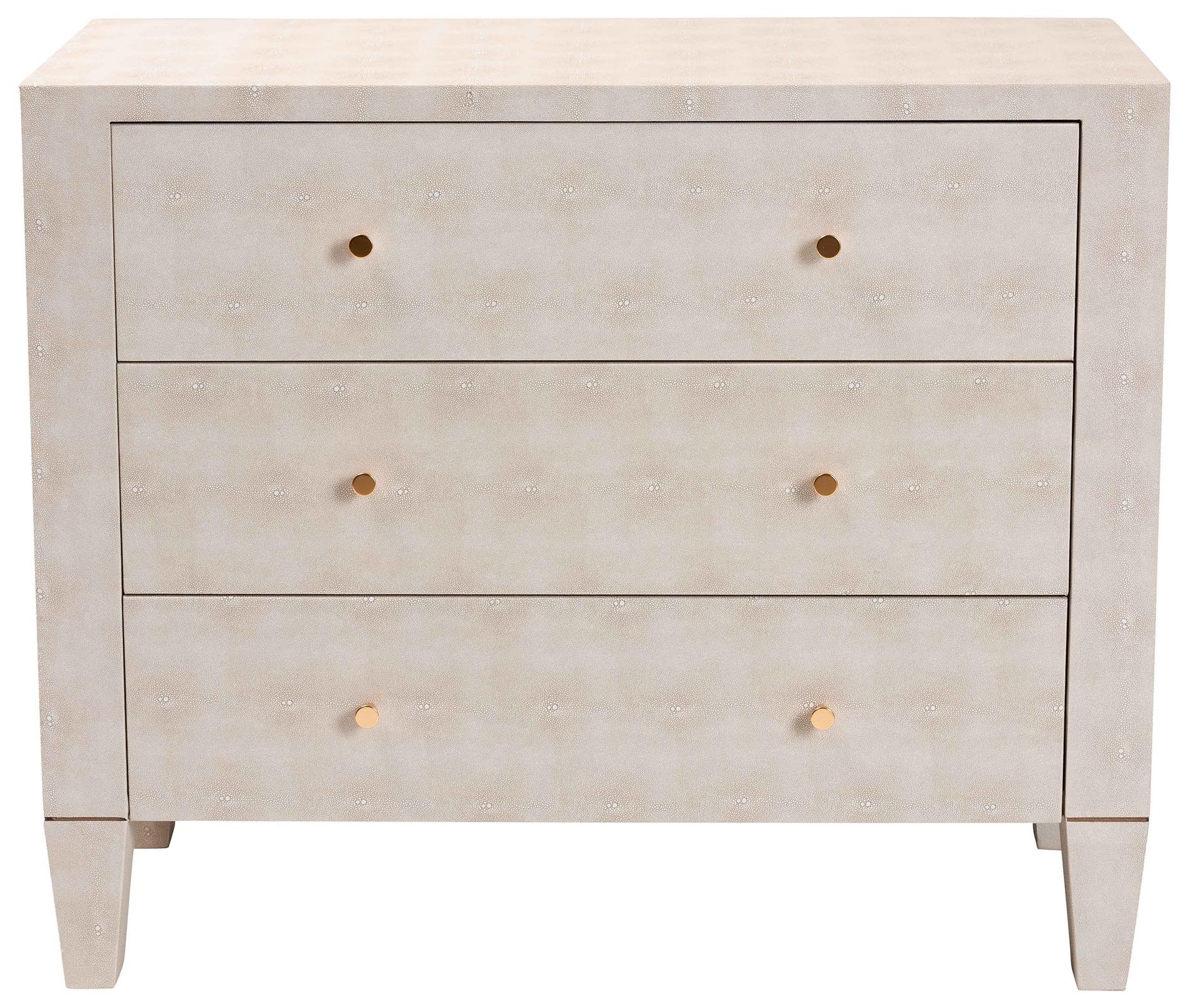 Image 5 Baxton Studio Leyna Modern Beige Faux Shagreen 3 Drawer Storage Cabinet more views