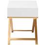Baxton Studio Lilibet 19 3/4" Wide White 1-Drawer End Table